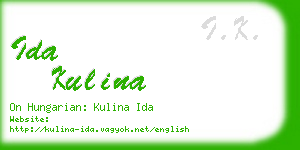 ida kulina business card